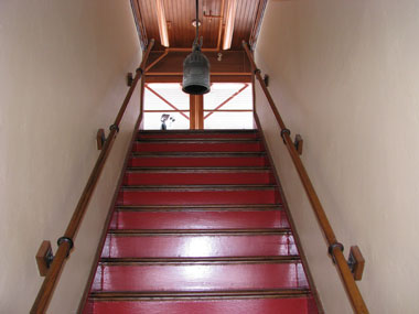 The stairway leading to observation deck