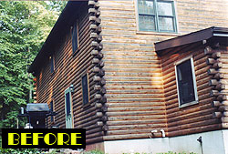 log home before washing